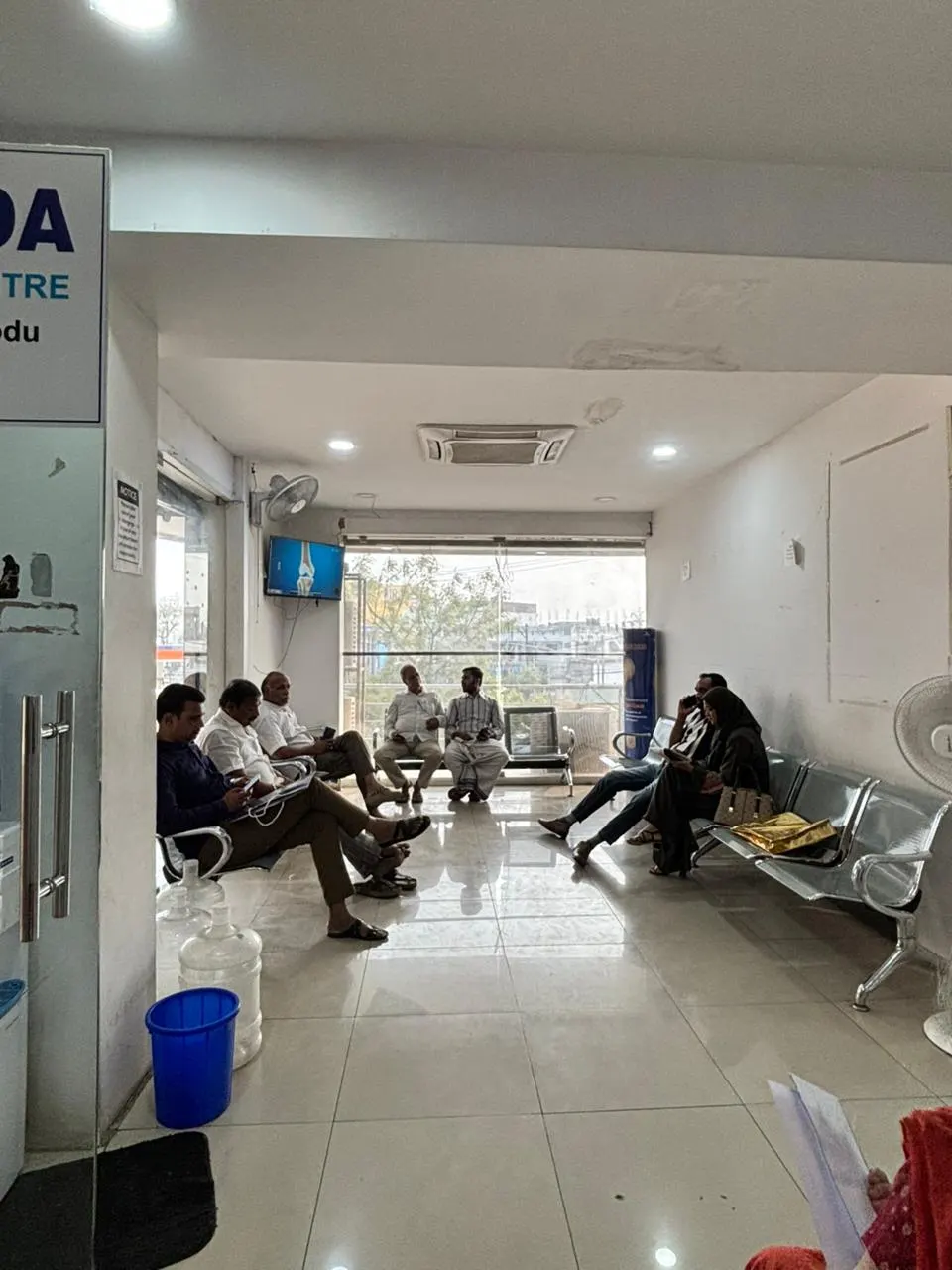 Waiting area at Sharada Orthopaedic Centre, Bowenpally, Secunderabad